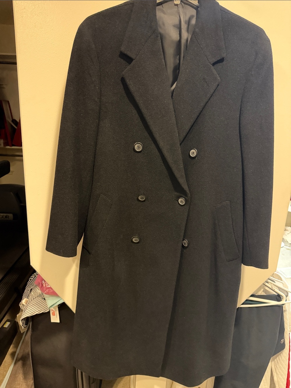 Ralph Lauren Men’s Double-Breasted Black Pea Coat
